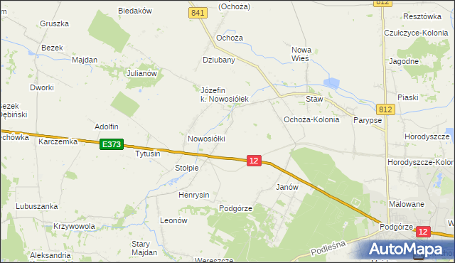 mapa Nowosiółki-Kolonia, Nowosiółki-Kolonia na mapie Targeo