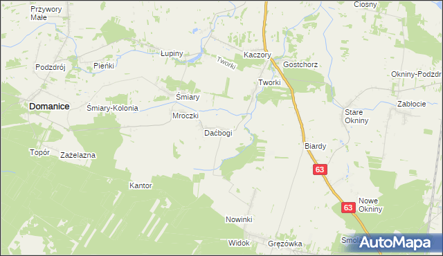 mapa Pluty gmina Wiśniew, Pluty gmina Wiśniew na mapie Targeo