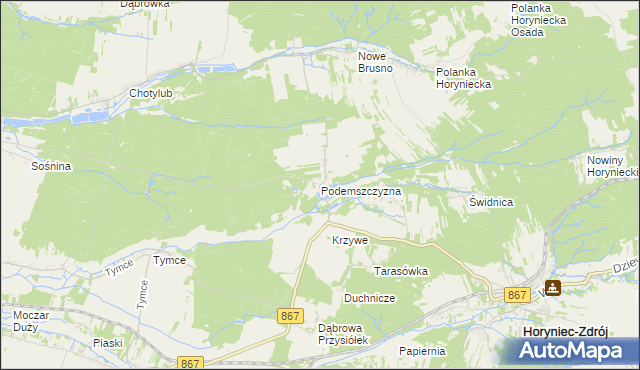 mapa Podemszczyzna, Podemszczyzna na mapie Targeo