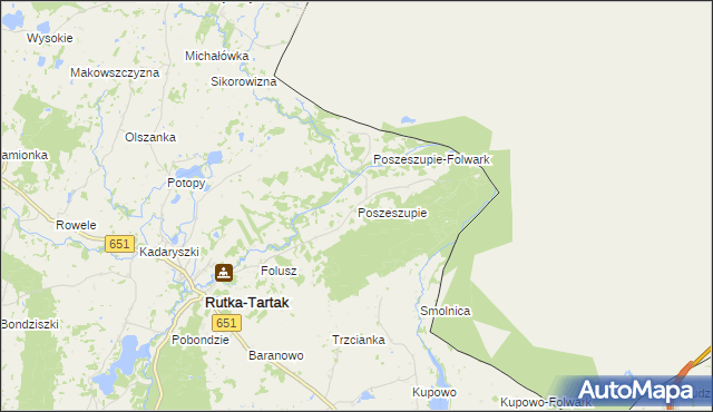 mapa Poszeszupie, Poszeszupie na mapie Targeo