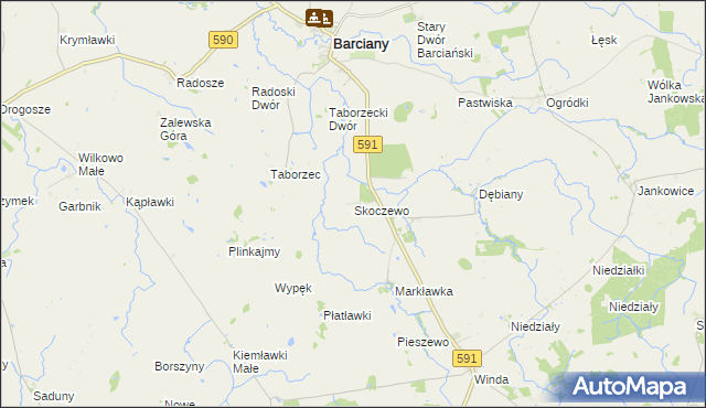 mapa Skoczewo, Skoczewo na mapie Targeo