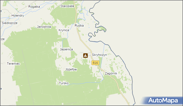 mapa Skryhiczyn, Skryhiczyn na mapie Targeo