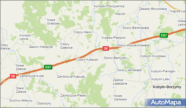 mapa Stare Krzewo, Stare Krzewo na mapie Targeo