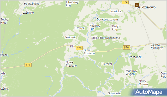 mapa Stare Trzciano, Stare Trzciano na mapie Targeo