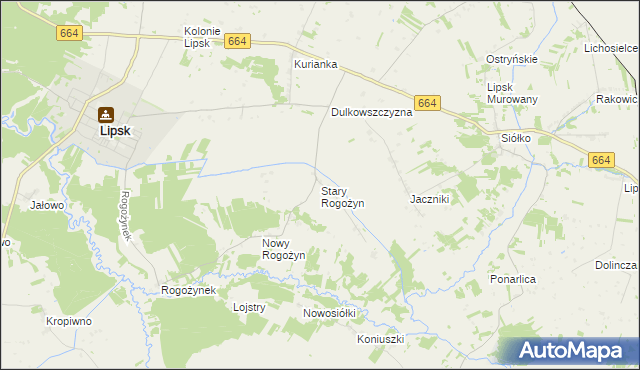 mapa Stary Rogożyn, Stary Rogożyn na mapie Targeo