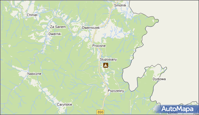 mapa Stuposiany, Stuposiany na mapie Targeo