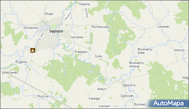 mapa Suliki, Suliki na mapie Targeo
