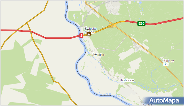 mapa Świecko, Świecko na mapie Targeo