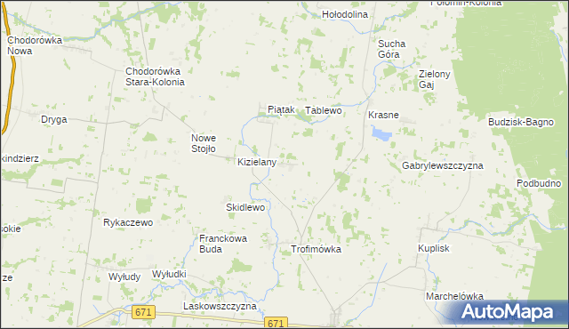 mapa Szczuki gmina Janów, Szczuki gmina Janów na mapie Targeo