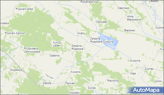 mapa Żelazna Prywatna, Żelazna Prywatna na mapie Targeo