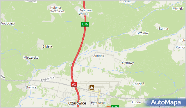 mapa Zendek, Zendek na mapie Targeo