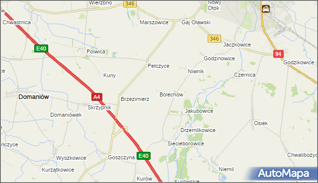 mapa Bolechów, Bolechów na mapie Targeo