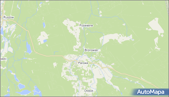 mapa Bronowiec, Bronowiec na mapie Targeo