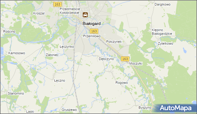 mapa Dębczyno, Dębczyno na mapie Targeo