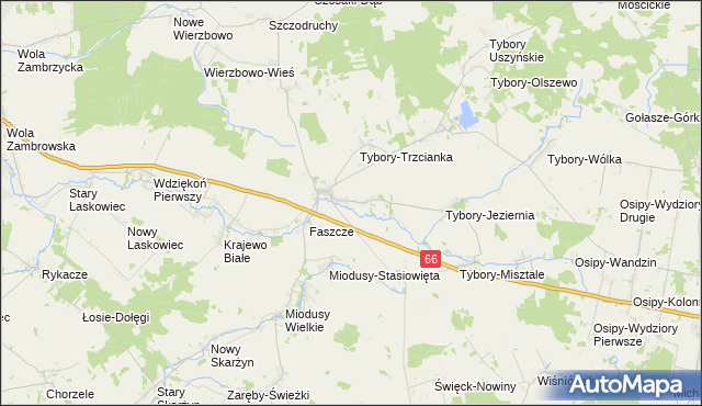 mapa Jabłonka-Świerczewo, Jabłonka-Świerczewo na mapie Targeo