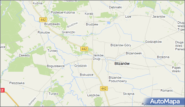 mapa Janków Drugi, Janków Drugi na mapie Targeo