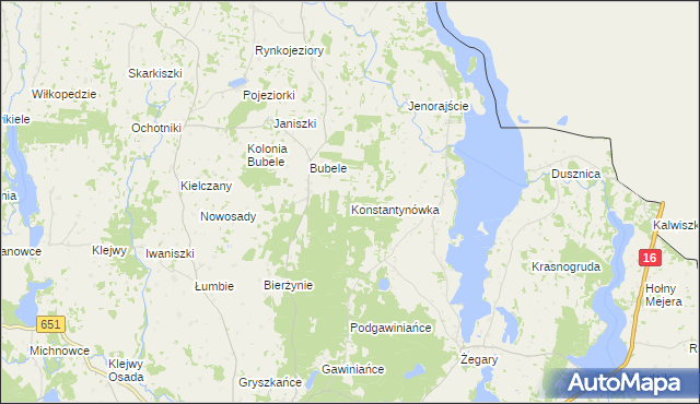 mapa Konstantynówka gmina Sejny, Konstantynówka gmina Sejny na mapie Targeo