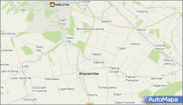 mapa Maszki, Maszki na mapie Targeo
