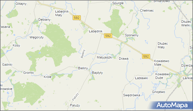 mapa Matyjaszki, Matyjaszki na mapie Targeo