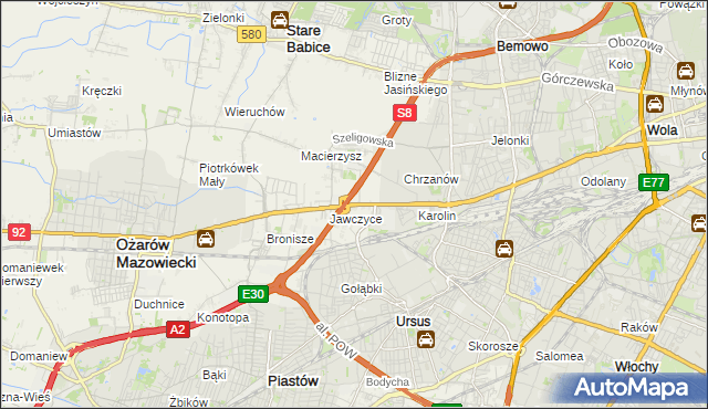 mapa Mory gmina Ożarów Mazowiecki, Mory gmina Ożarów Mazowiecki na mapie Targeo