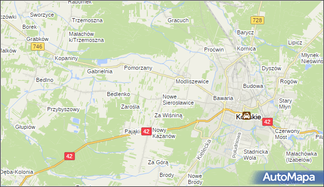 mapa Nowe Sierosławice, Nowe Sierosławice na mapie Targeo