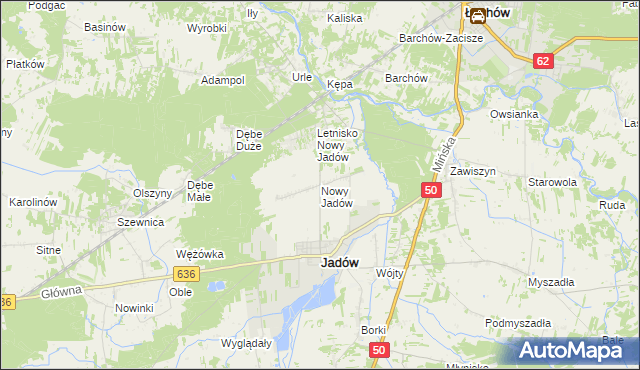 mapa Nowy Jadów, Nowy Jadów na mapie Targeo