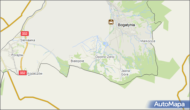 mapa Opolno-Zdrój, Opolno-Zdrój na mapie Targeo