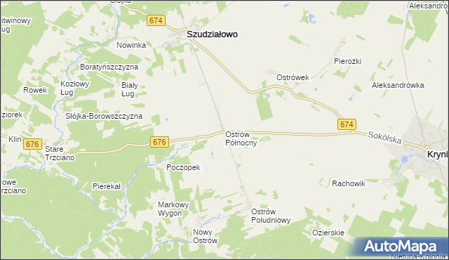 mapa Ostrów Północny, Ostrów Północny na mapie Targeo