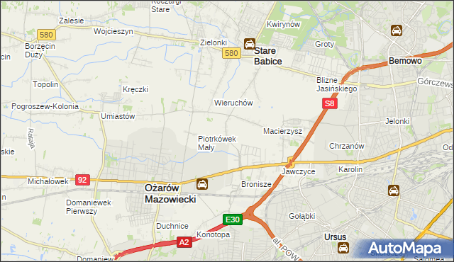 mapa Piotrkówek Duży, Piotrkówek Duży na mapie Targeo