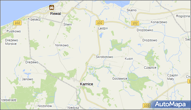 mapa Skrobotowo, Skrobotowo na mapie Targeo