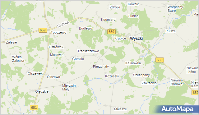 mapa Stare Bagińskie, Stare Bagińskie na mapie Targeo