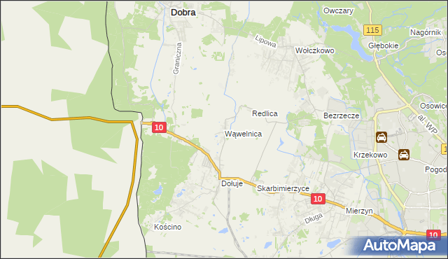 mapa Wąwelnica, Wąwelnica na mapie Targeo