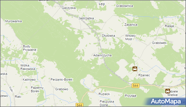 mapa Adamczycha, Adamczycha na mapie Targeo