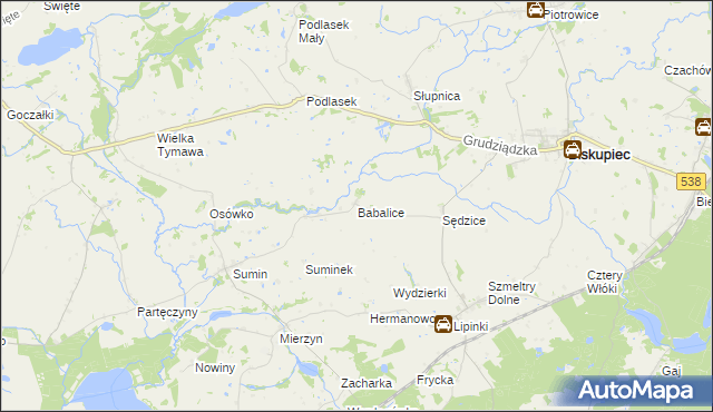 mapa Babalice, Babalice na mapie Targeo