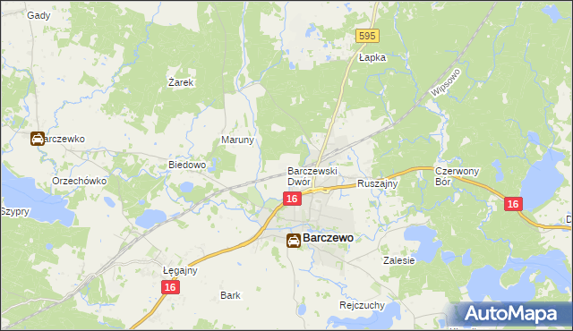 mapa Barczewski Dwór, Barczewski Dwór na mapie Targeo