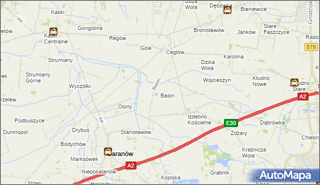 mapa Basin gmina Baranów, Basin gmina Baranów na mapie Targeo