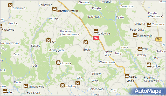 mapa Bębło, Bębło na mapie Targeo