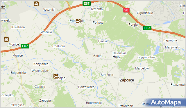 mapa Beleń, Beleń na mapie Targeo