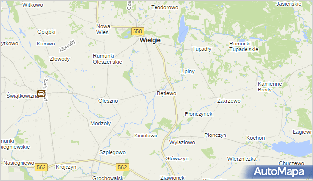 mapa Bętlewo, Bętlewo na mapie Targeo