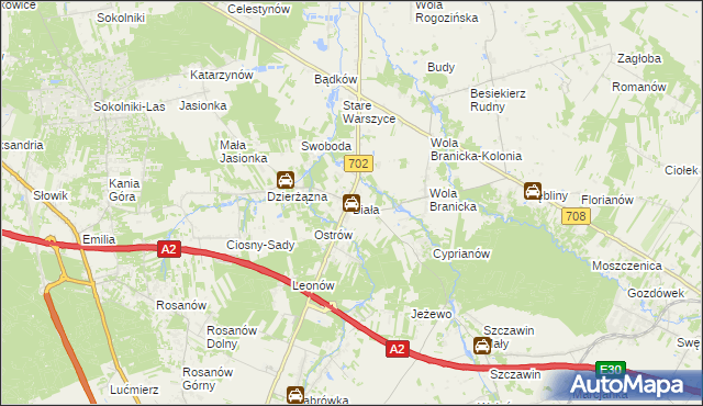 mapa Biała gmina Zgierz, Biała gmina Zgierz na mapie Targeo