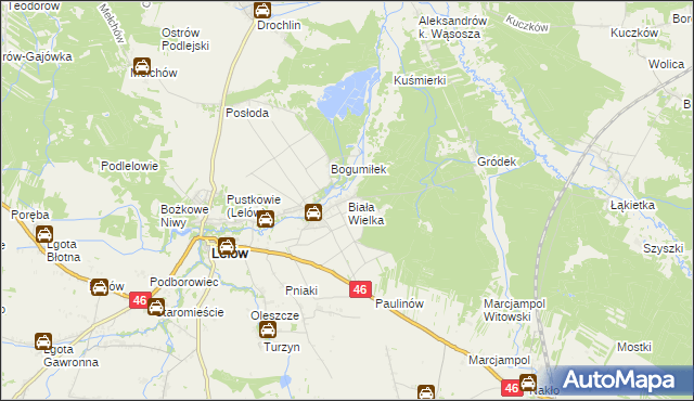 mapa Biała Wielka, Biała Wielka na mapie Targeo