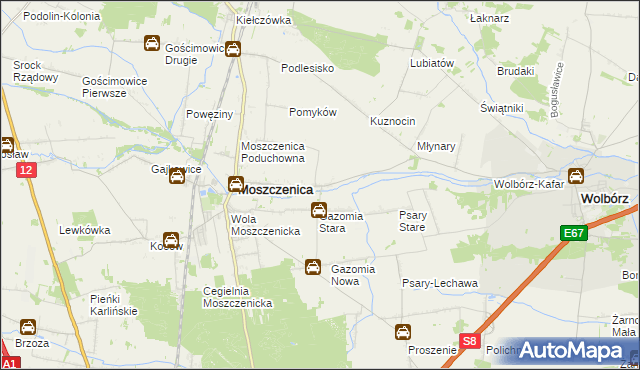 mapa Białkowice, Białkowice na mapie Targeo