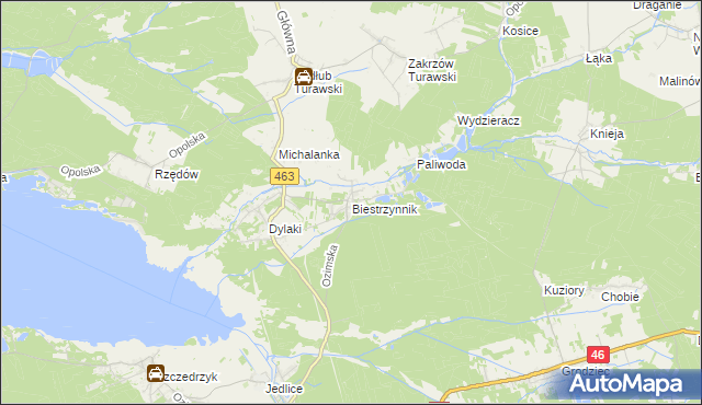 mapa Biestrzynnik, Biestrzynnik na mapie Targeo