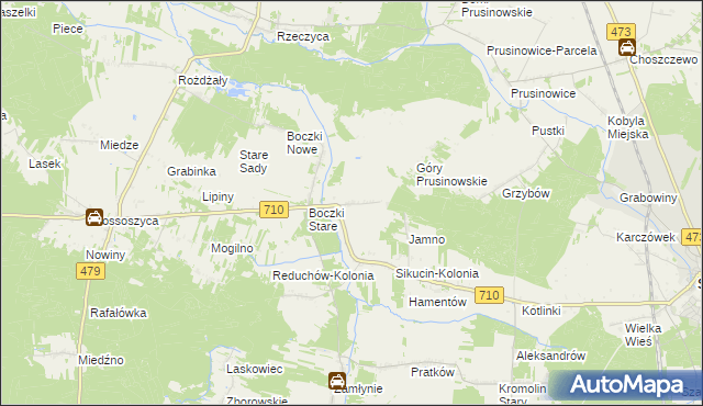 mapa Boczki-Parcela, Boczki-Parcela na mapie Targeo