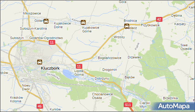 mapa Bogdańczowice, Bogdańczowice na mapie Targeo