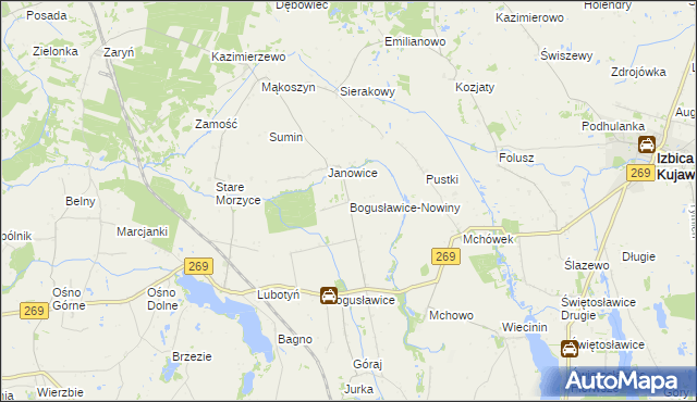 mapa Bogusławice-Nowiny, Bogusławice-Nowiny na mapie Targeo