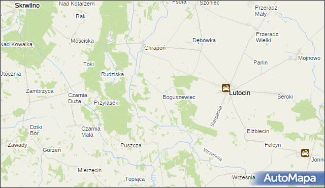 mapa Boguszewiec, Boguszewiec na mapie Targeo