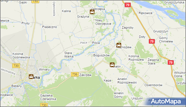 mapa Boguszków, Boguszków na mapie Targeo