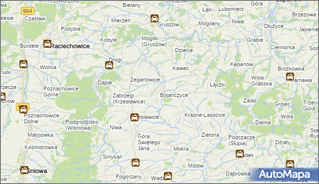 mapa Bojańczyce, Bojańczyce na mapie Targeo