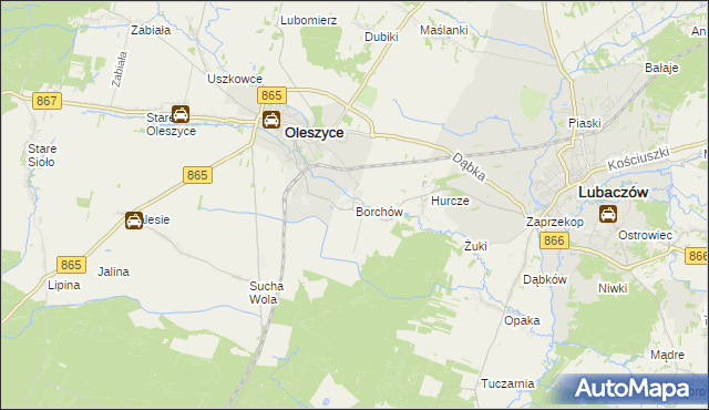 mapa Borchów, Borchów na mapie Targeo